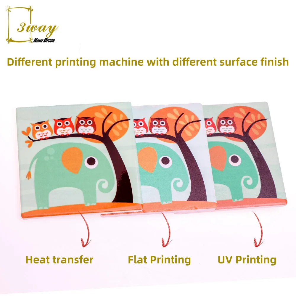 Heat Transfer 6X8cm square shape sublimation fridge magnet black tile magnet with custom designs