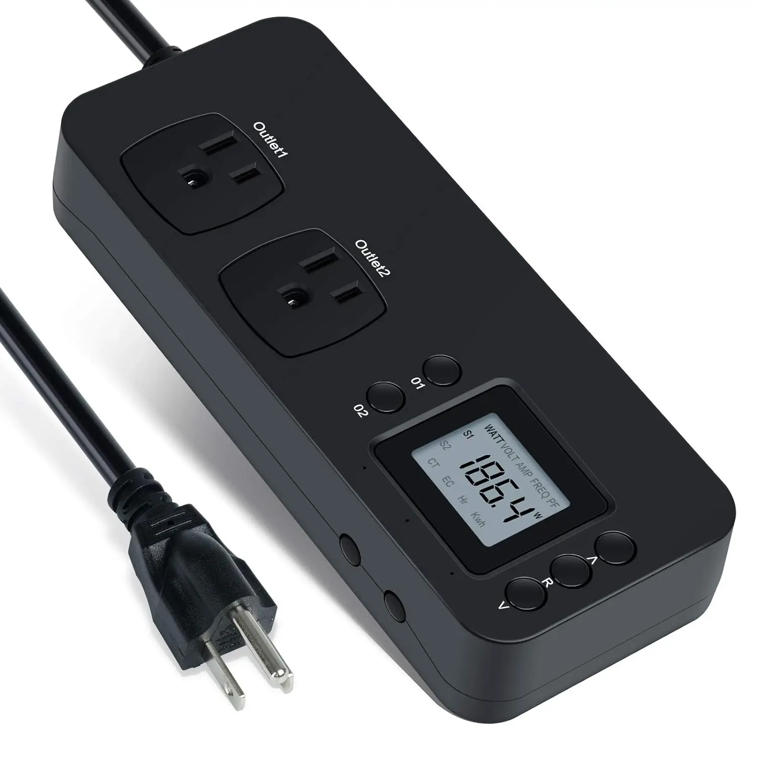 Intelligent Black Temperature Humidity Socket Controller Dual Detection APP Remote Control Independent Power Source Electric