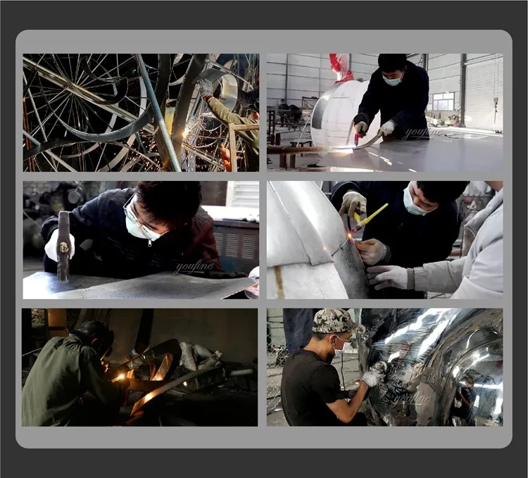 Youfine Stainless Steel Abstract Sculpture  Production Process