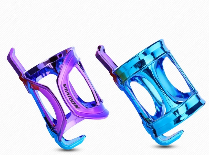 Bicycle Side Holder Vacuum Plating Color PP Water Bottle Stand
