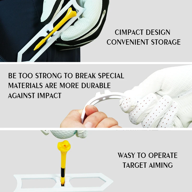 Golf Plastic Tee Accurate Aiming with Great Consistency Robotically Tested to Reduce Ball Spin Pack of 3 Golf Accessory