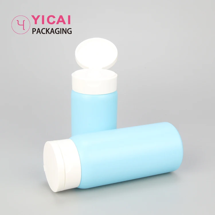 Косметика 30 г 1 унция 50 80 100 150 200 HDPE пластиковая детская голубая портативная мини-бутылка для протеинового талькового порошка контейнер