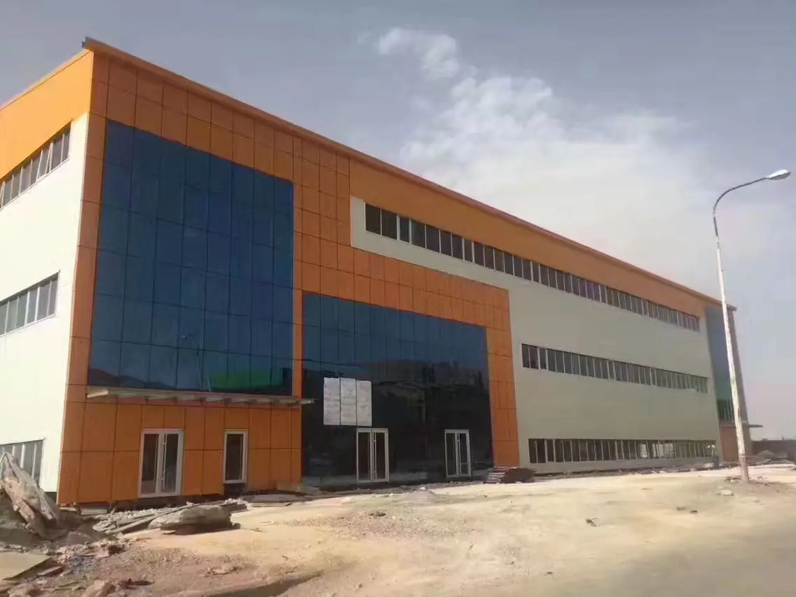 office warehouse prefabricated frame industrial high steel prefab multi storey steel structure building