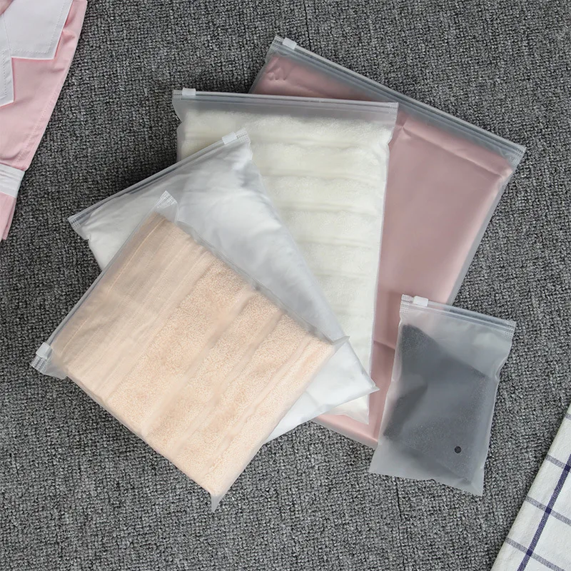 Custom business card plastic packaging poly mailer biodegradable packaging zipper bag for Underwear Clothes Packaging