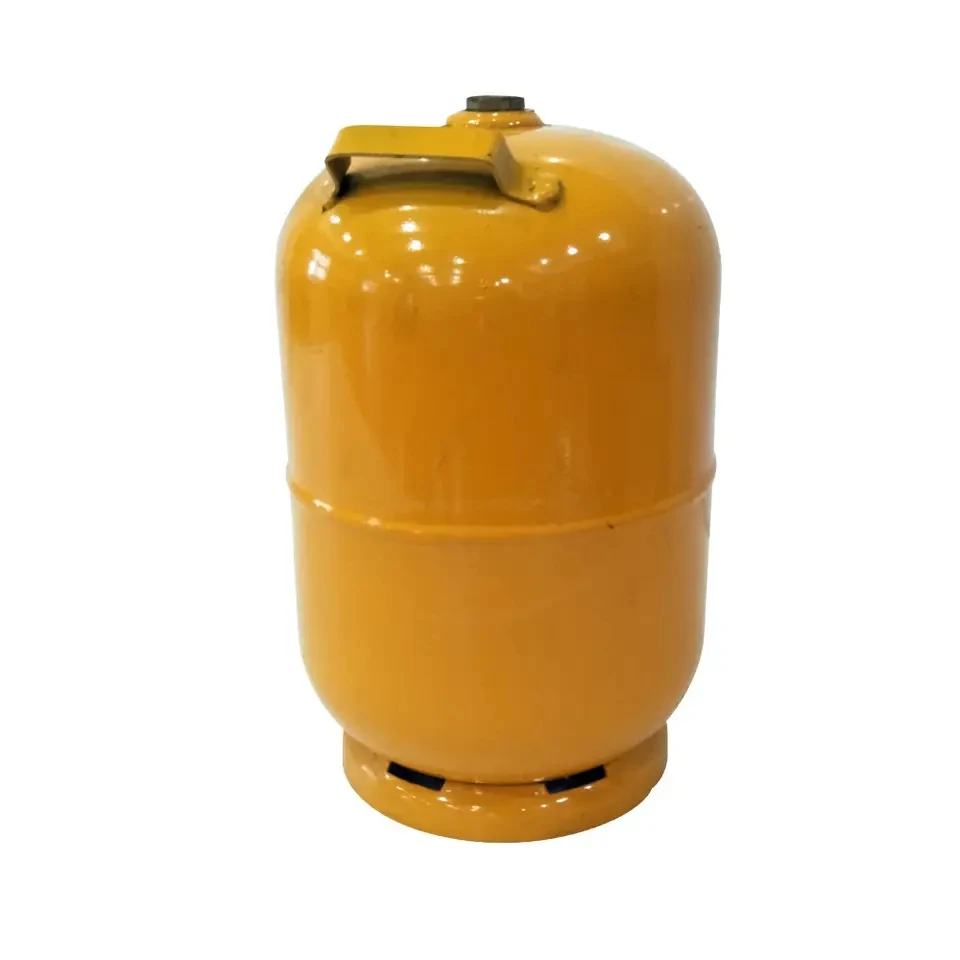 Empty propane/butane gas cylinder/oxygen tank with valve and steel