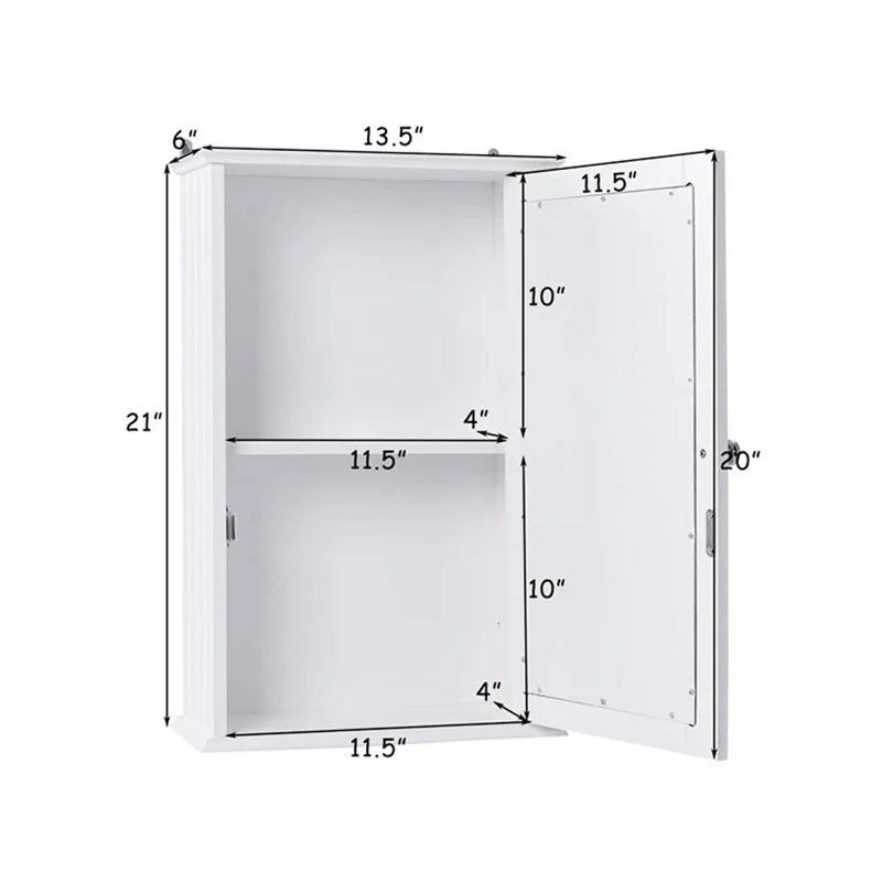 Simple modern bathroom hanging wall mounted medicine cabinet with tall mirror low prize bathroom vanity