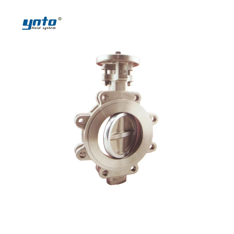 YNTO Stainless steel DN150 DN200 Valve Manufacturer Wafer Type Butterfly Valve for Electric Pneumatic Manual