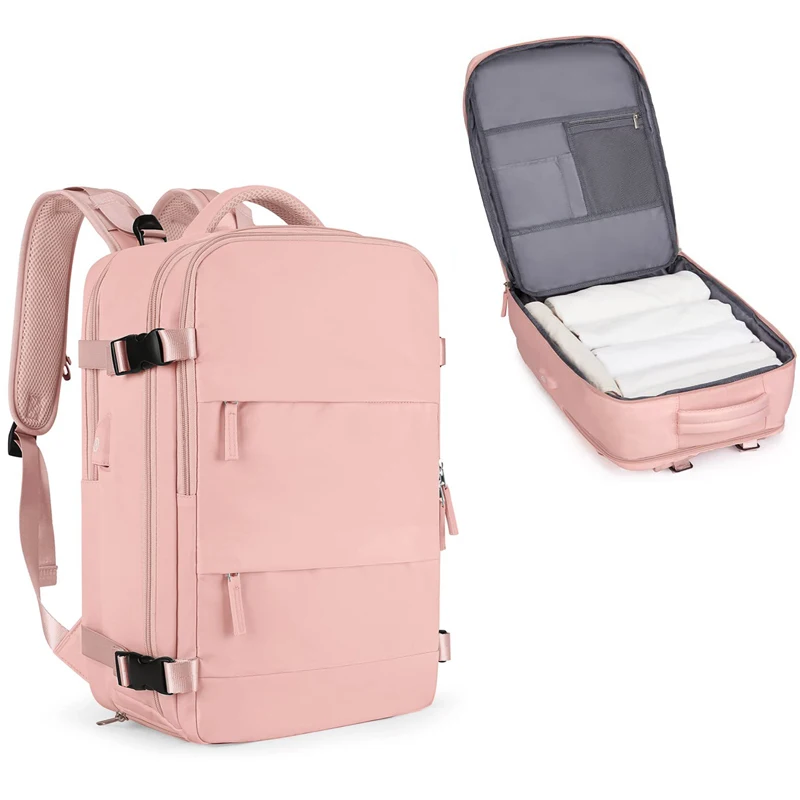 FULIYA Custom Business Laptop Backpacks Large Carry On Airplane Computer Waterproof Travel Backpack