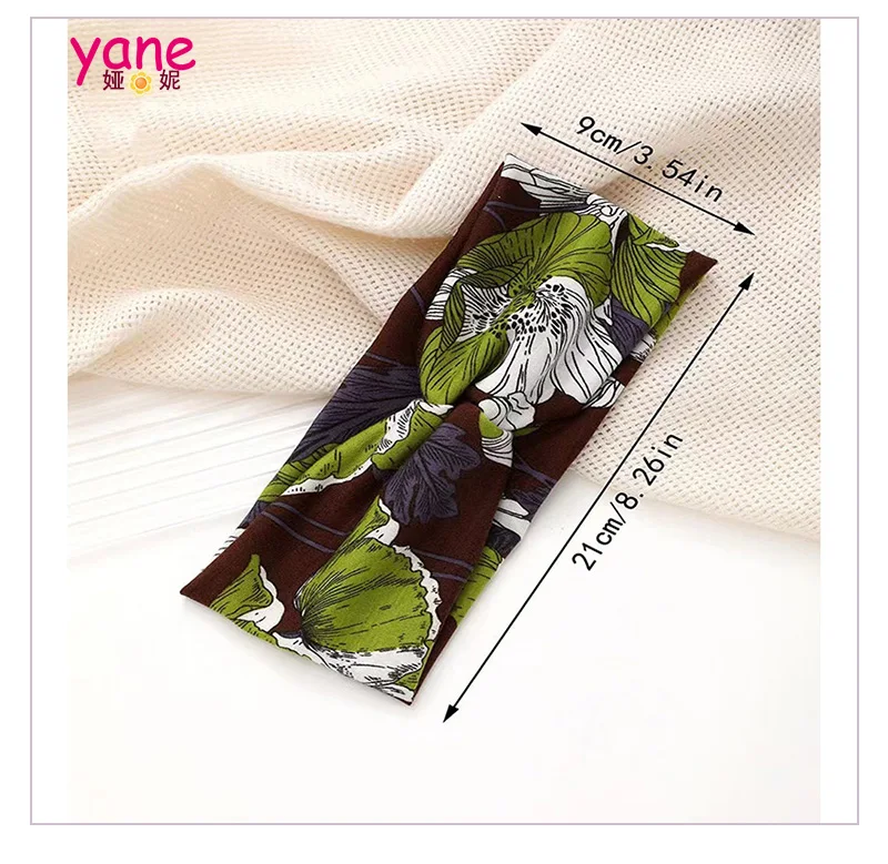 Soft Printed Hair Bands High Elasticity Sweatband Sports Hair Bands Yoga Bands Headwear Daily