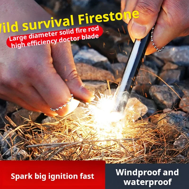 Camping Hunting Survival Fire Starter Kit Gear Outdoor Emergency Tools Lighter Sticks Magnesium Rod Flint Fire Starter Equipment