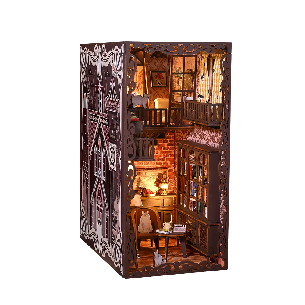 IIECREATE No.9 Secret castle 2 DIY Miniature House Book Nook Wooden  Assemble Toys