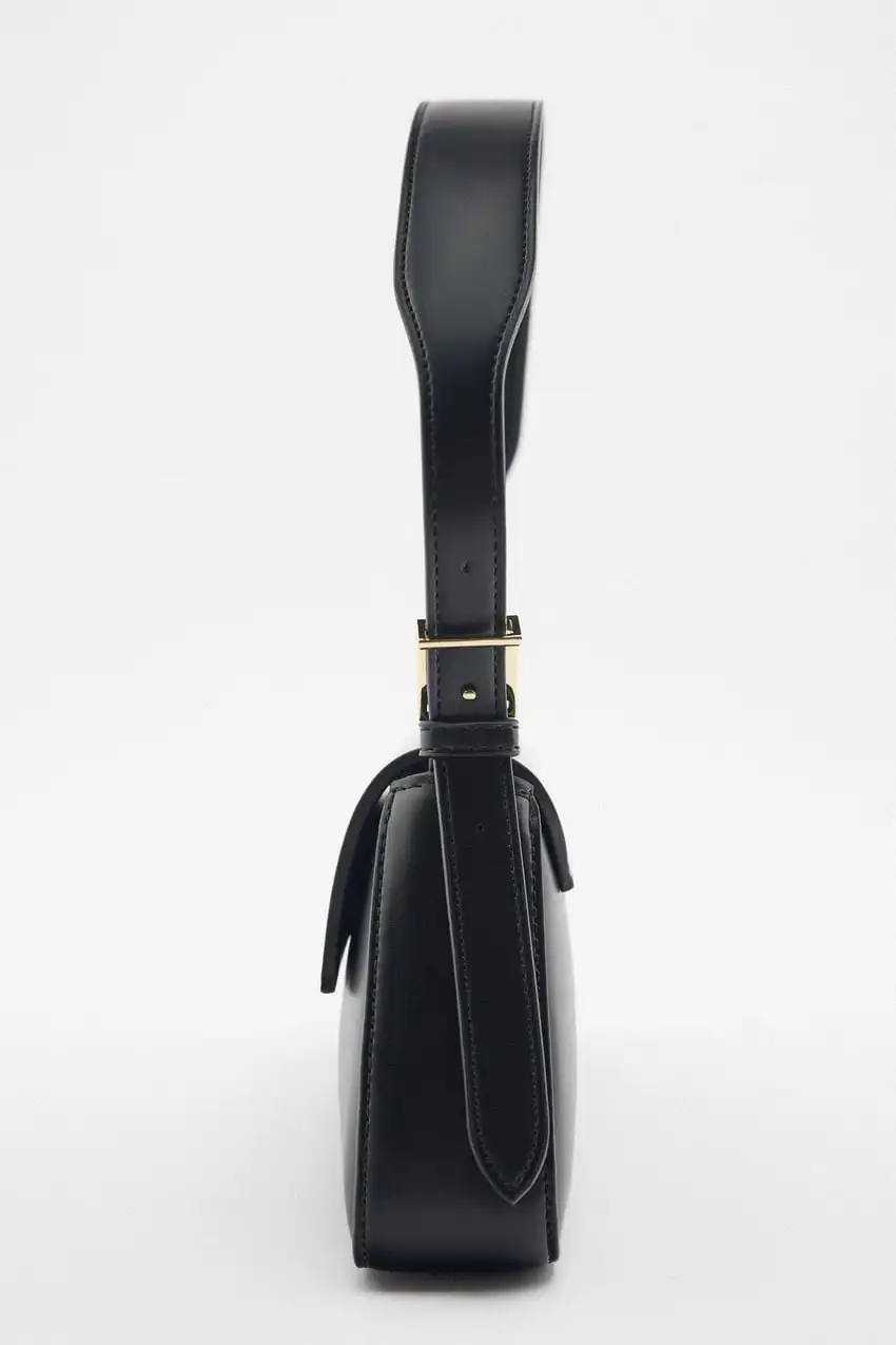 2022 New Arrival Portable Simple PU Leather Capable High Quality Fold Shoulder Bag for women 12*26*5CM