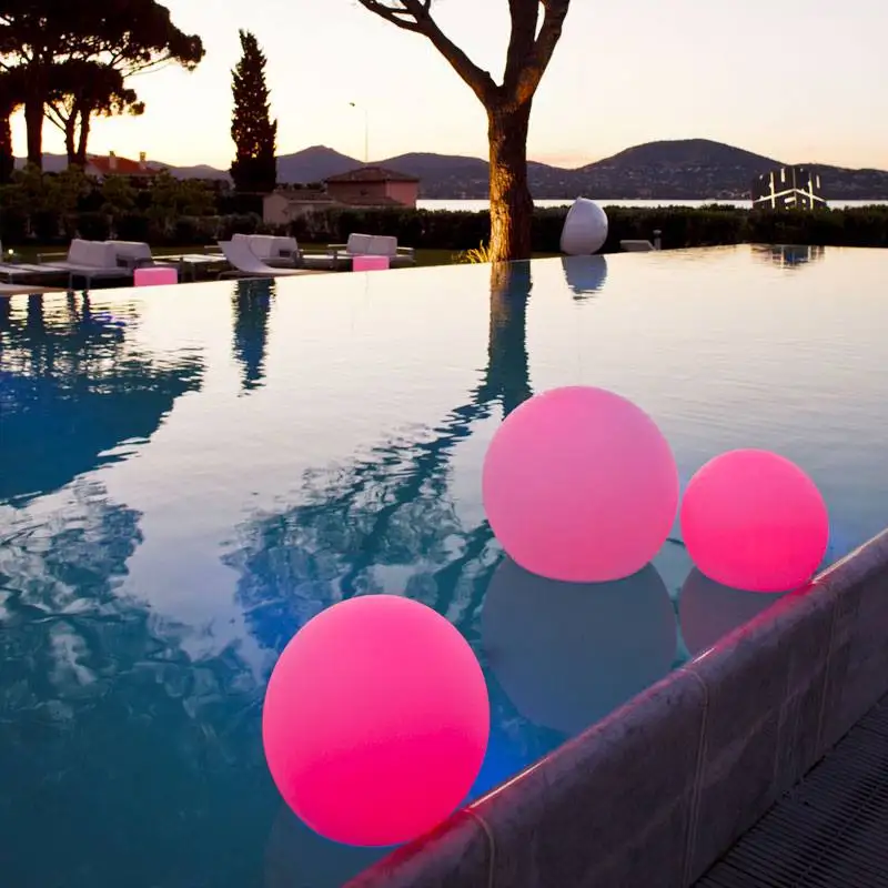 Colorfuldeco Round Rechargeable Battery Ball Light 25Cm Rgb 16 Color Changing Led Ball Light For Restaurant Swimming Pool