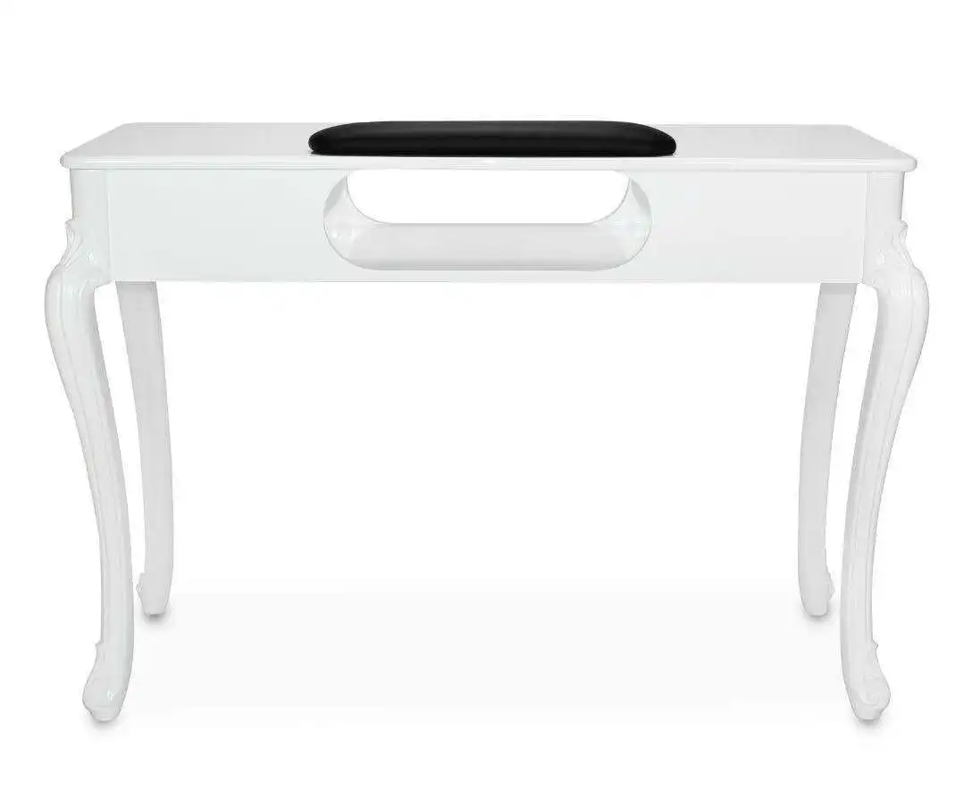 Manicure Desk White Stylish and Elegant Nail Table for Salon, nail technician supplies