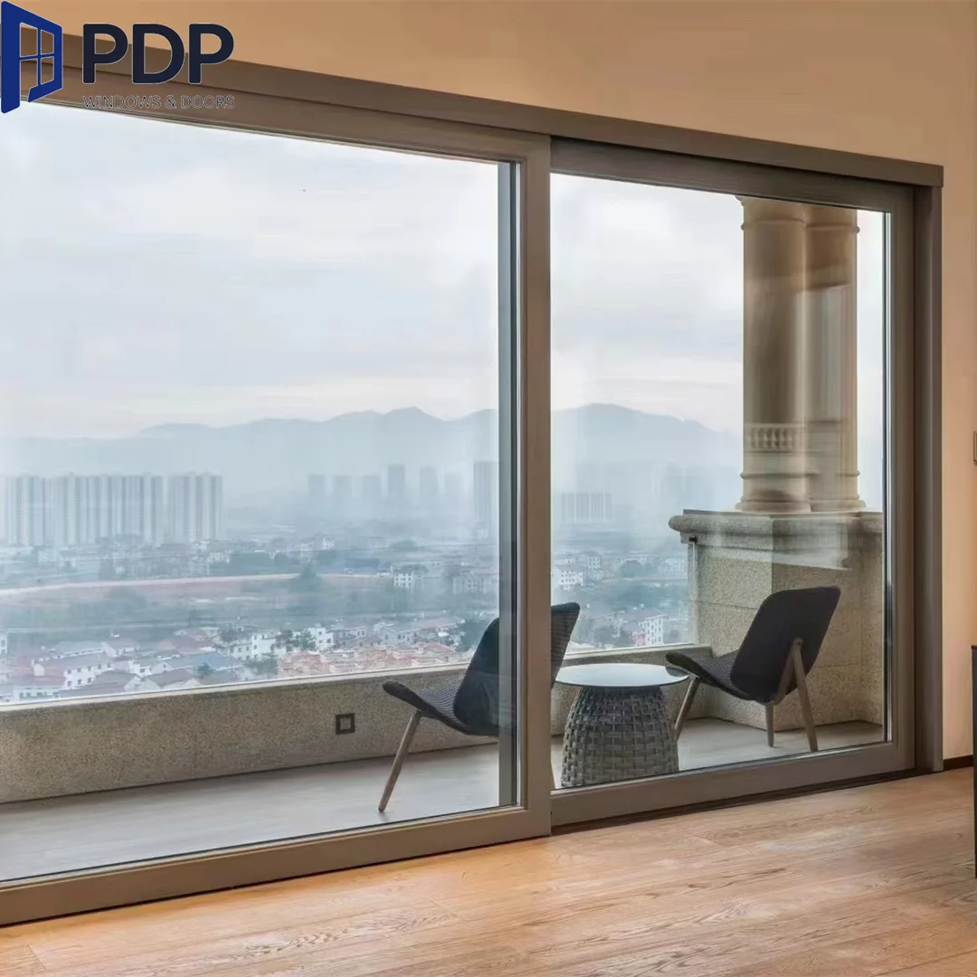 Special Design Frosted Loft Bedroom Modern Sliding Door With Glass Panel