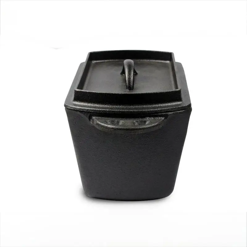 Hot Selling Pre-Seasoned Cast Iron Square Casserole Cast Iron Bread Baker Rectangle Bread Pan Cast Iron Loaf Pan
