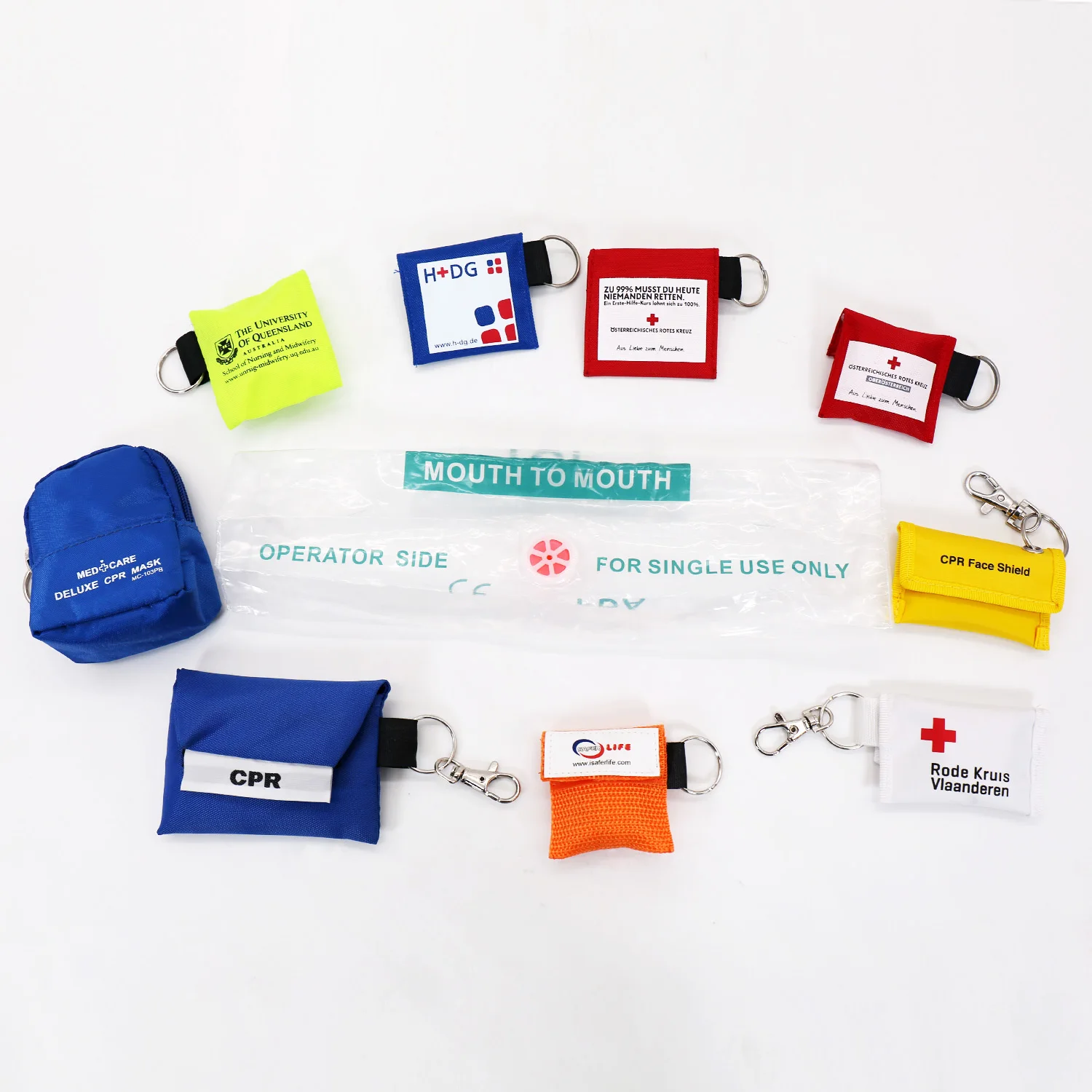 CPR Mask/CPR Face Shield Key Ring/key Chain for First Aid Training
