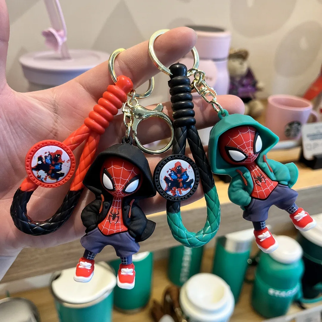 Оптовая продажа брелок Marvel кулон с новой кожаной веревкой Пластиковый Карабин для детей подарок