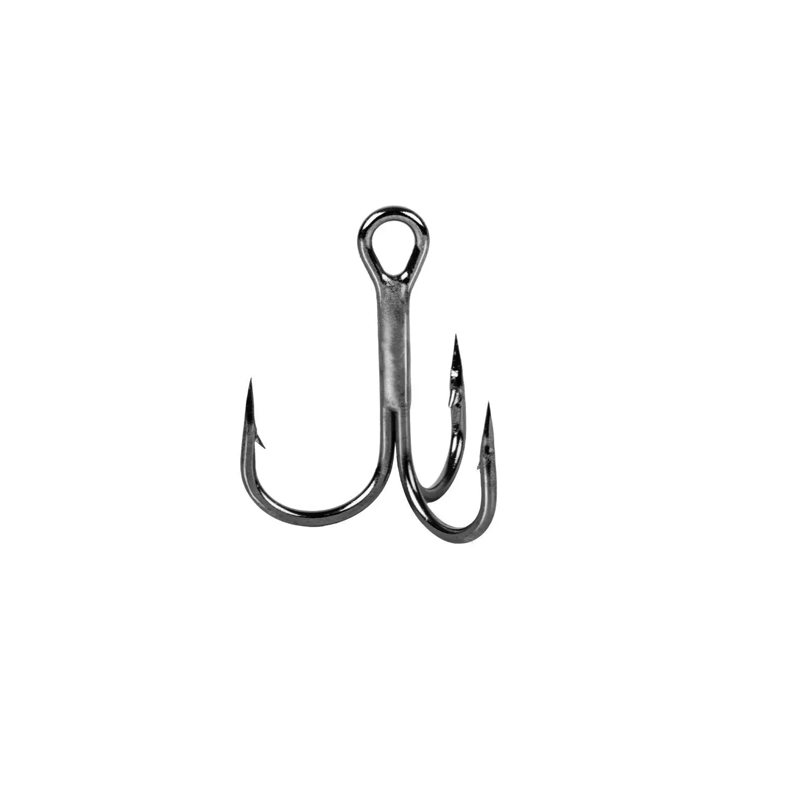 8#1X Round Bend Treble Hook for Lure Fishing, Made of High Carbon Steel, Strong and Sharp for Catching Bass, Trout, Pike,etc