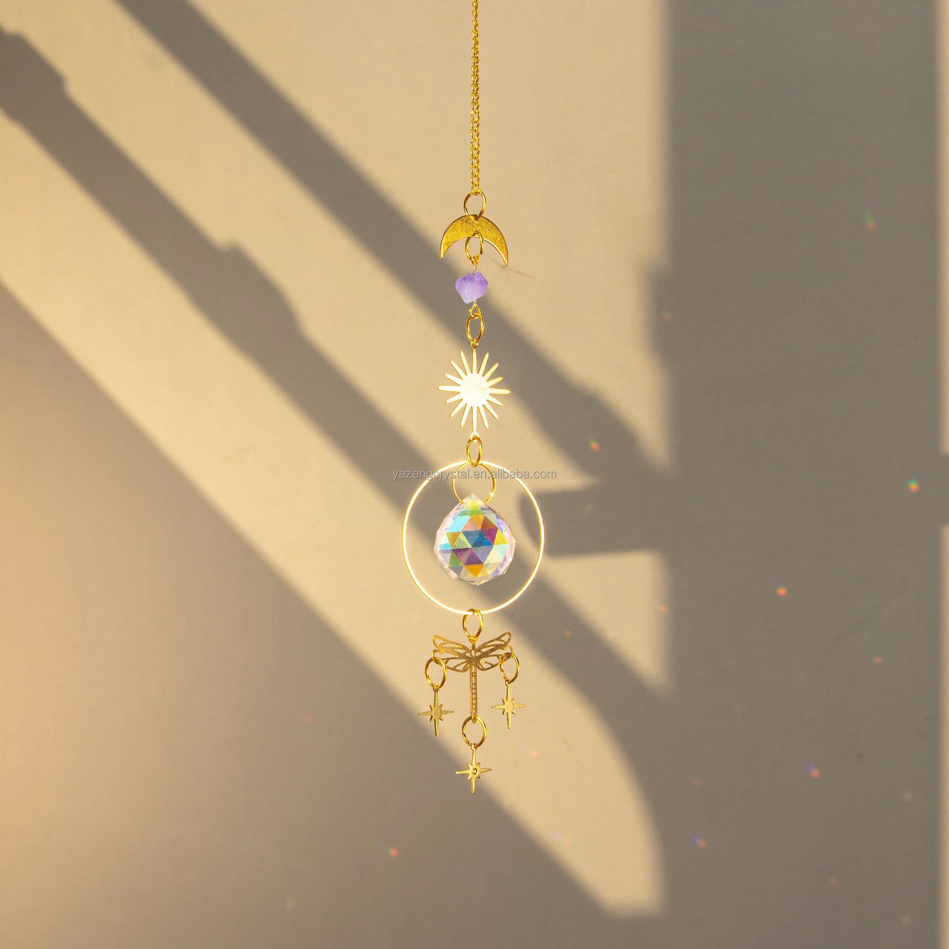 Popular Handcrafted Product Crystal Sun Catcher Butterfly fairy dragonfly Wedding Favors Gifts Guest Wind Chimes
