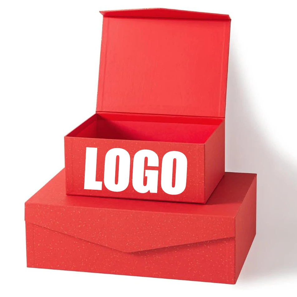 Best seller Foldable Magnetic Christmas Lipstick Essential oil clothing eco Packing Custom wholesale red gift box for cosmetics