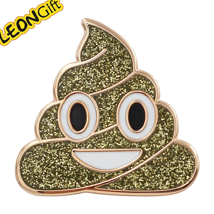 Leon Custom Metal Soft Enamel Pin Customized Design with Glitter Epoxy Effect for Anime Fans