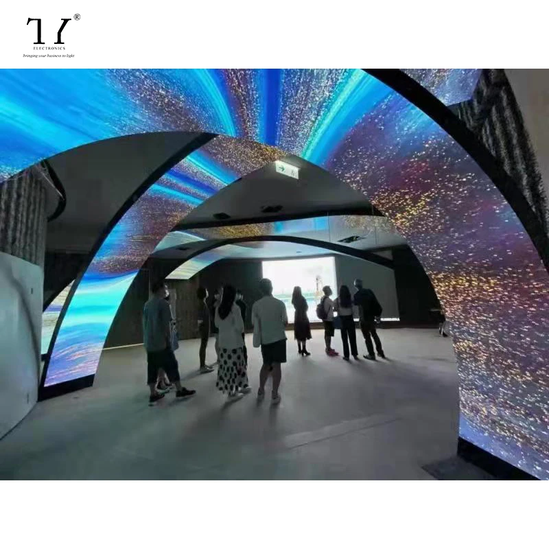 TY P1.875 Flexible Surface 3D Effect Immersive Experience Modern Exhibition Hall Led Display
