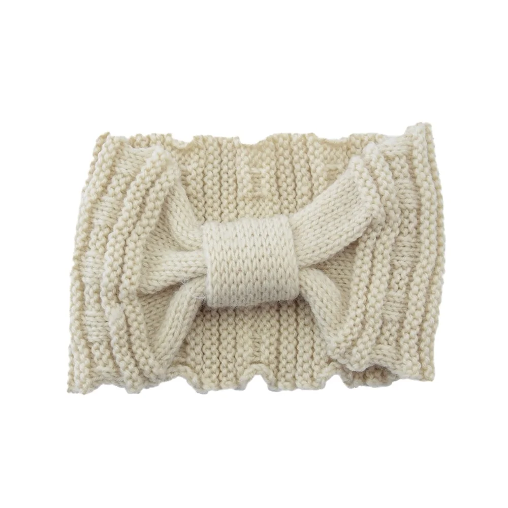 2023 hot sale stripes knitted large ring crochet headbands