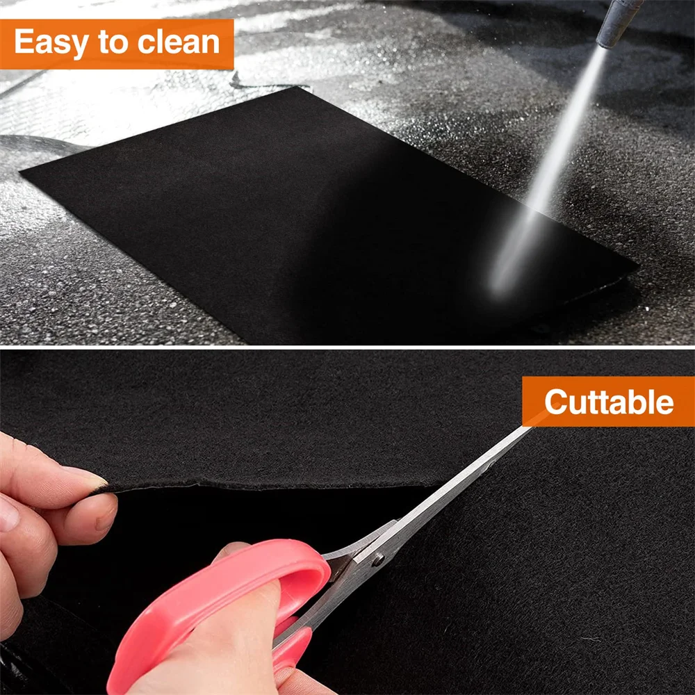 Non-woven Felt Mat Containing Oil Car Racing Protective Floor Mat Non-slide PE Layer Motorcycle Mat