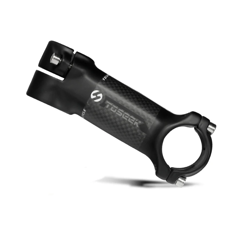 Toseek 6 Degree Bicycle 31.8mm Stem Mtb 100/110mm Carbon Aluminum Stem Black Matte Short Road Folding Mountain Bike Stem