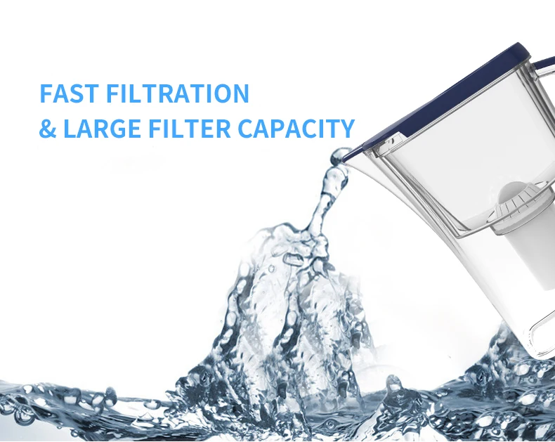 ABS plastic water filter filtering impurities water purifier pitcher (no timer version) kettle jug reduce water hardness