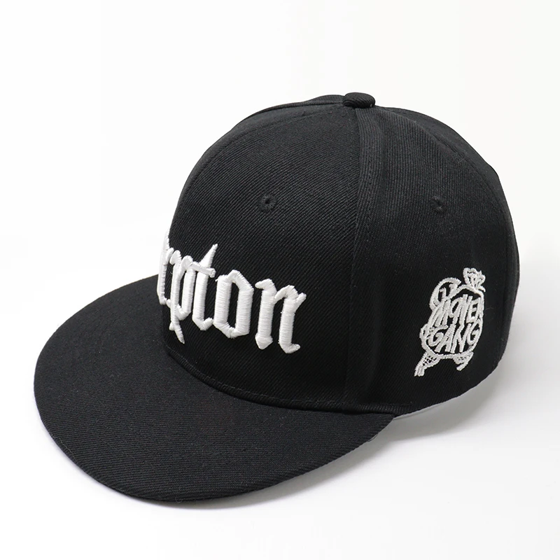 6 Panel Wholesale Custom Embroidery Sports Flat Peaked Baseball Snap-Back Cap