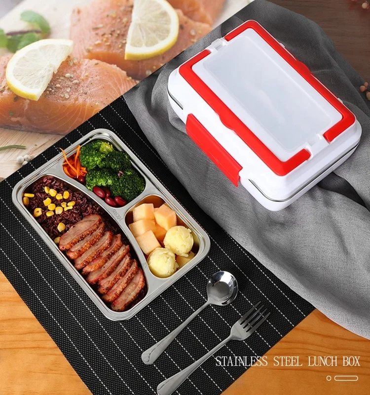 Новый дизайн 304 герметичный контейнер Tiffin Bento из нержавеющей стали подогреватель для хранения пищи Ланч-бокс с электрическим подогревом