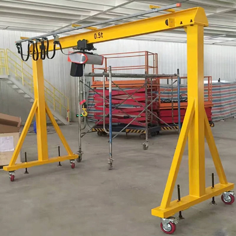 Made in China 1 2 3 5 15 Ton workshop portal gantry cranes mini small electric mobile gantry crane