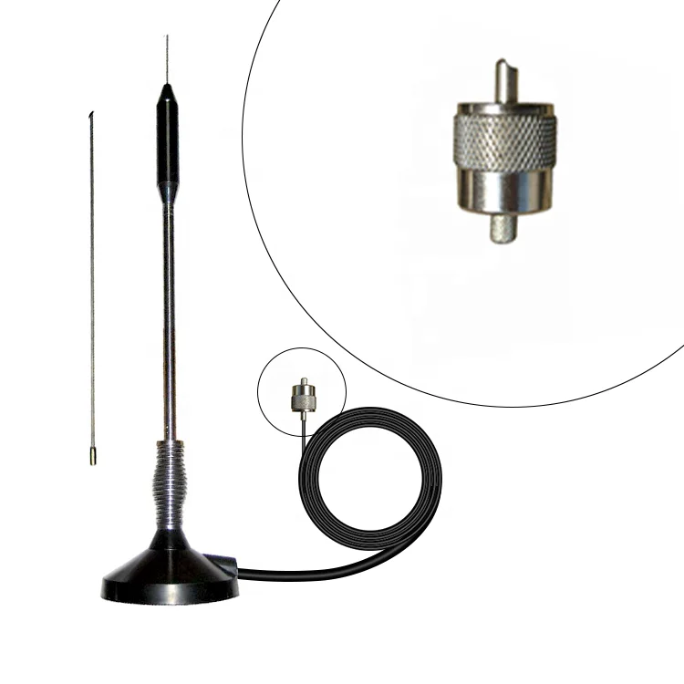 Tronix Universal T64001 CB Whip Mobile Stainless 27MHz CB Decoration Magnet Antenna For Cars