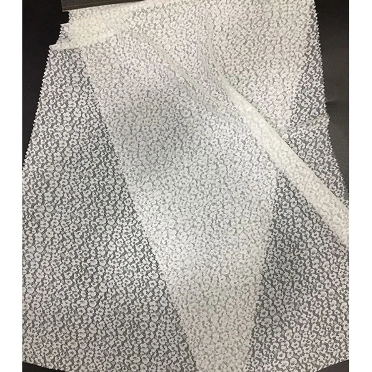 В наличии, дешевая Белая нейлоновая эластичная кружевная ткань из спандекса для купальников