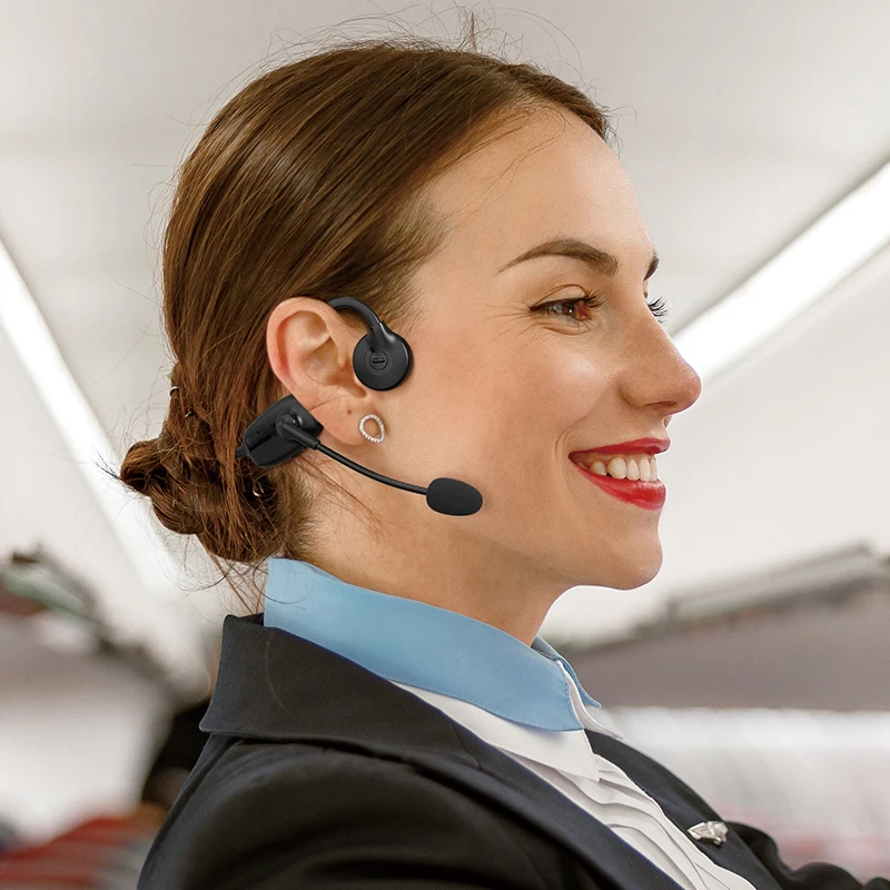 Amazon костной проводимости наушники с микрофоном для обслуживания клиентов водителя грузовика учитель