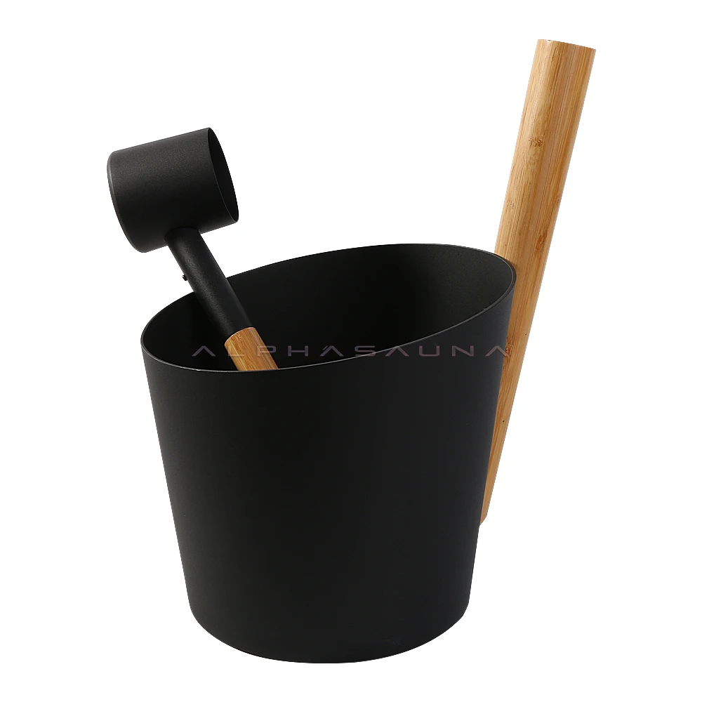 Alphasauna Sauna Accessories Aluminum Sauna Bucket And Ladle