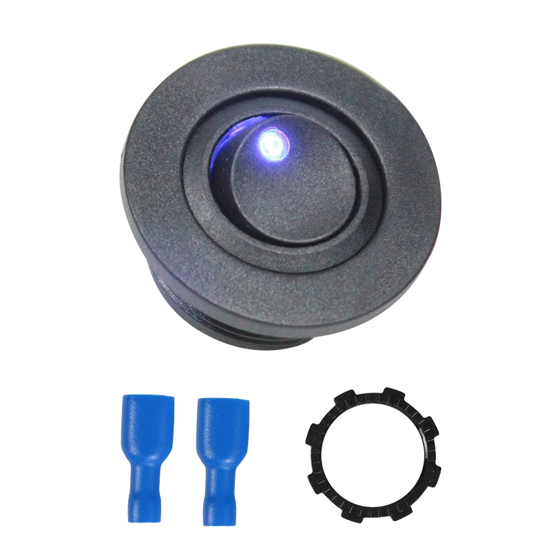 TYTXRV OEM High Quality RV Accessories Black Color Bule Light 12V/24V Button Circular Light Switch