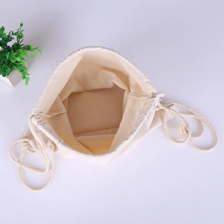 Wholesale Cheap Best Dust Bags Blank Cotton canvas drawstring bag backpack with logo