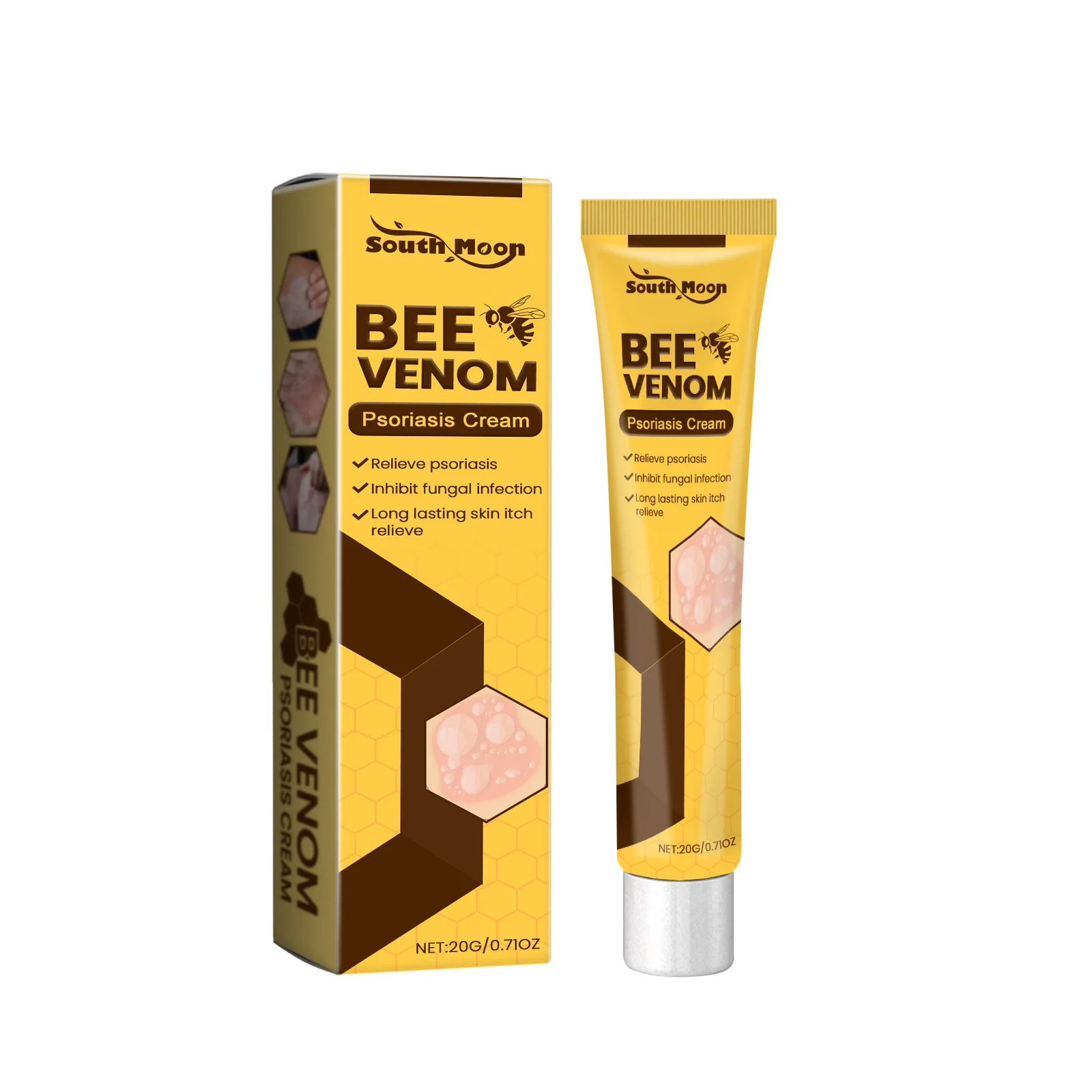 Private label BEE VENOM 20g psoriasis ointment acne dermatitis scrotum eczema pityriasis urticaria psoriasis treatment cream
