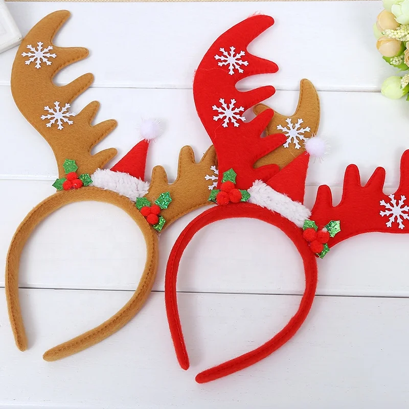 Christmas Moose Antlers Explosions Headdress christmas reindeer antler headbands