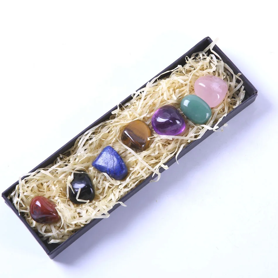 Wholesale 7 Chakra Gemstones tumbled Natural Stone Reiki crystals healing stones for healing gift