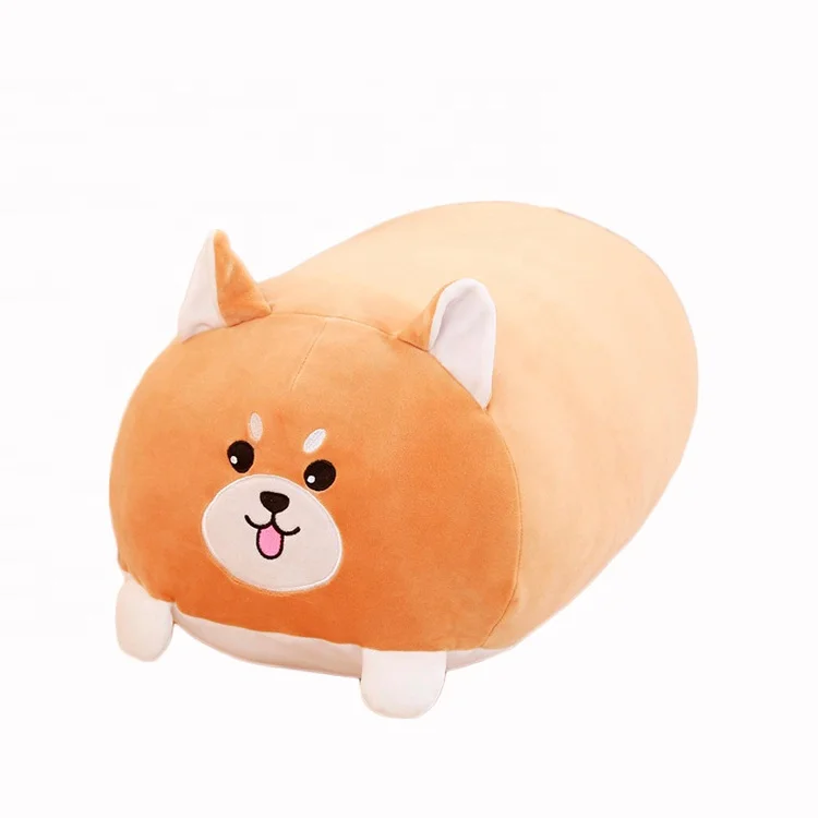 Wholesale sleeping hand warmer Shiba Inu plush pillow toy christmas kids gift custom stuffed animal