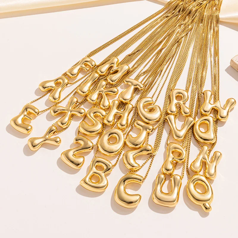 Pendant Necklace Jewelry Fashion Letter Charm Waterproof Titanium Steel PVD Coated Necklace New Style Jewelry for Women