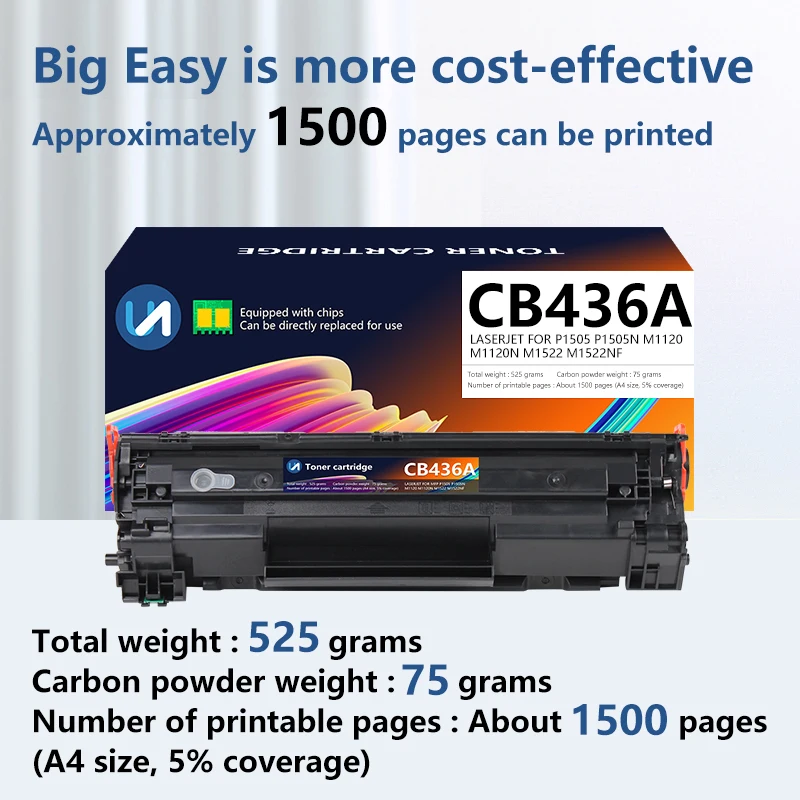 CB436A подходит для HP лазерный принтер P1503 P1504 P1505