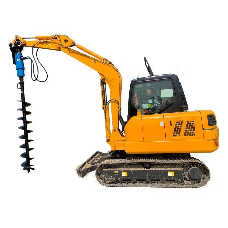 Excavator spiral drill Soil drilling machine Hydraulic soil drill Excavator accessories hydraulic screw pile