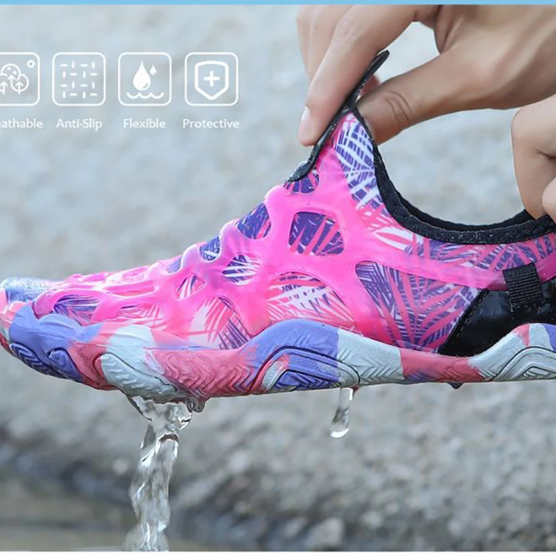 Multifunctional Five-Finger Beach River Shoes Non-Slip Quick-Drying Breathable Fitness Yoga Tracing Fitness Walking Shoes