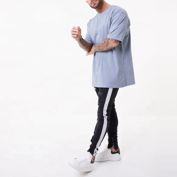 
High Quality OEM logo design 100% cotton unisex hip hop blank mens oversized t shirts 