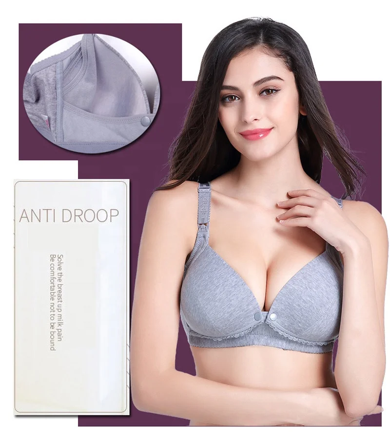 Лидер продаж, женское нижнее белье для беременных женщин, дышащий бюстгальтер для кормящих матерей, хлопковое нижнее белье с двойной пряжкой